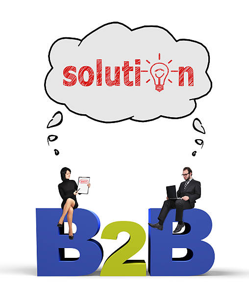 businessman and businesswoman thinking at solution